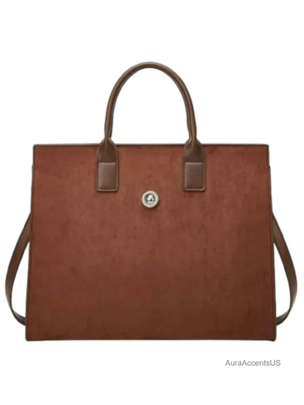Suede Tote Handbag Adjustable Strap Crossbody Shoulder Bag Women Purse
